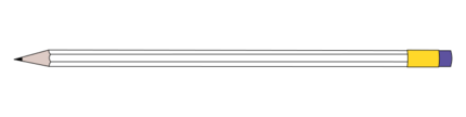 Grafitová tužka šestihranná s gumotypem (HB, Šestihranný, Tampoprint 70 x 2,5 mm, 2 mm, Fialová, Bílá, Zlatá)