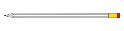 Grafitová tužka šestihranná s gumotypem (HB, Šestihranný, UV flatbed 175 x 2,5 mm, 2 mm, Červená, Bílá, Zlatá)