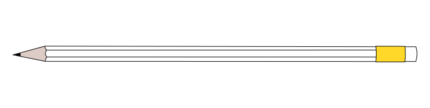 Grafitová tužka šestihranná s gumotypem (HB, Šestihranný, UV flatbed 175 x 2,5 mm, 2 mm, Bílá, Bílá, Zlatá)