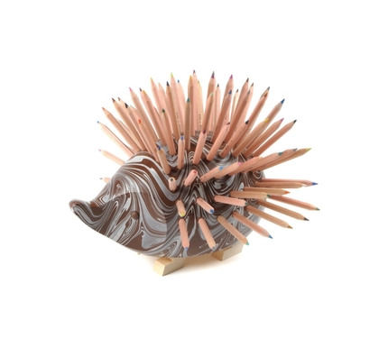 Hedgehog large (Dark brown/white - Magic)