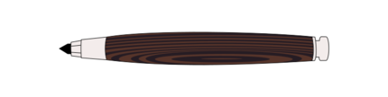 Mechanical pencil wooden luxury (Round, UV flatbed 34 x 2 mm, 5,6 mm, Wenge)
