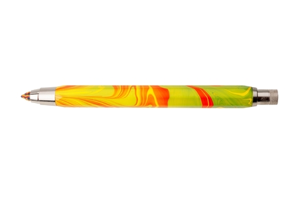 Mechanical pencil thick (4B, Hexagonal, Tampoprint 70 x 3 mm, 5,6 mm, Gold, Magic multicoloured)