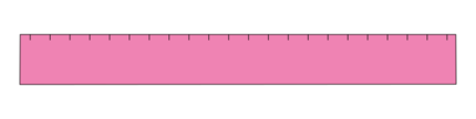 Ruler (15 cm, Pink, Screen printing)