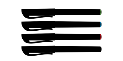 Roller (Mix, Bílá, Kulatý, Sítotisk po celé délce, 0,3 mm, Černá)