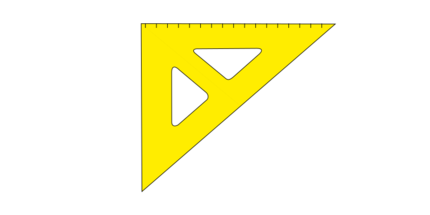 Trojúhelník s ryskou (141 mm, Žlutá, Nespecifikováno)