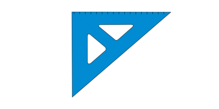 Trojúhelník s ryskou (141 mm, Modrá, Nespecifikováno)