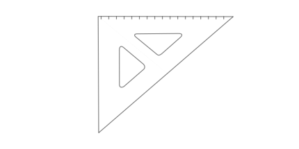 Trojúhelník s ryskou (141 mm, Čirá, Nespecifikováno)