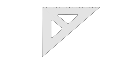 Trojúhelník s ryskou (141 mm, Kouřová, Sítotisk)